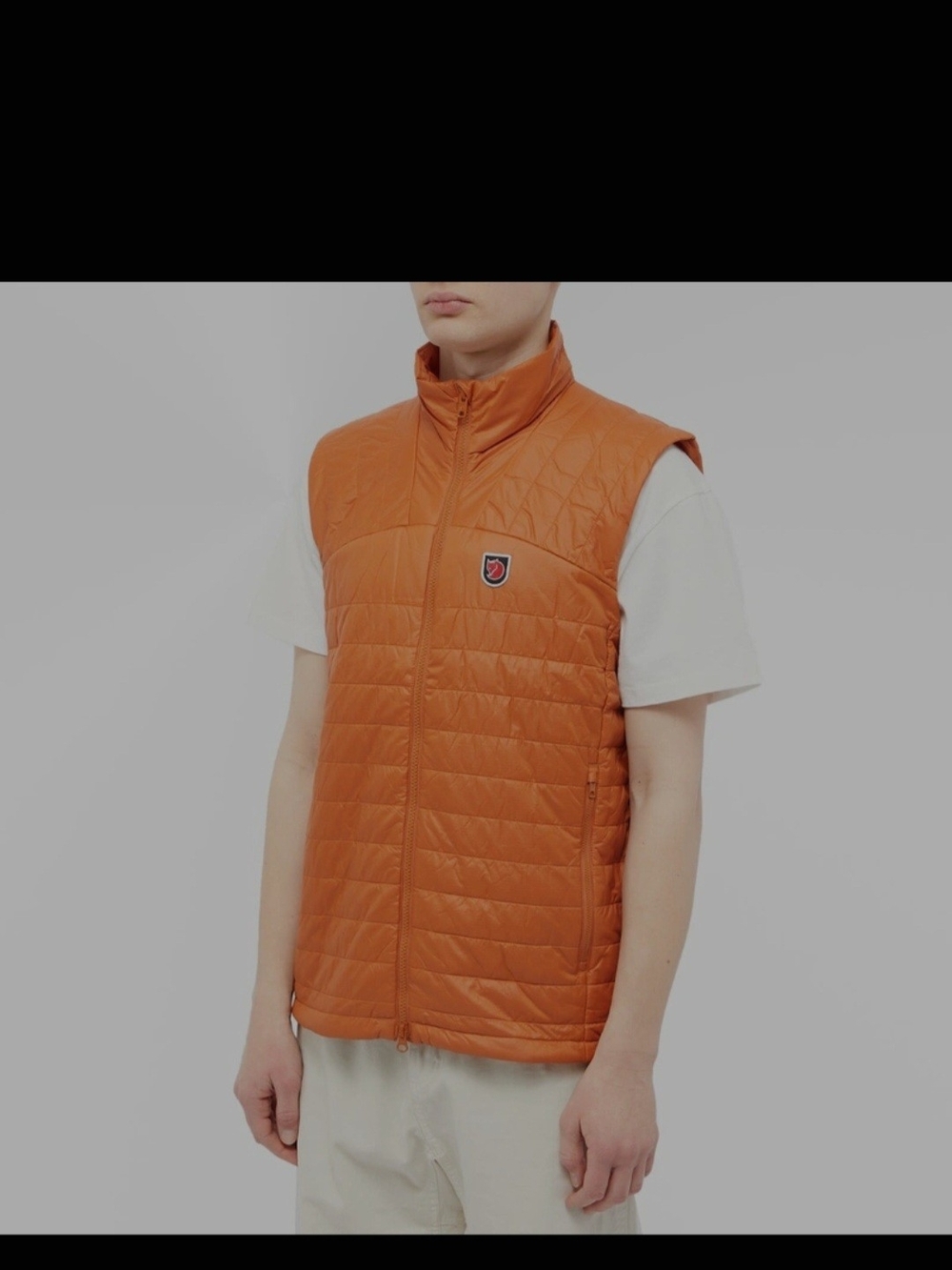 Fjallraven Men's Quilted Rust Orange Vest